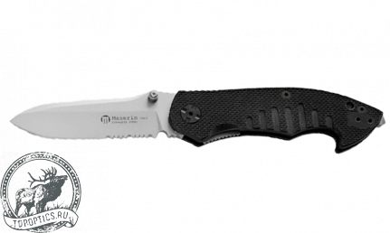 Нож Maserin (лезвие 100 мм, нержавеющая сталь, рукоять черная G10) #666