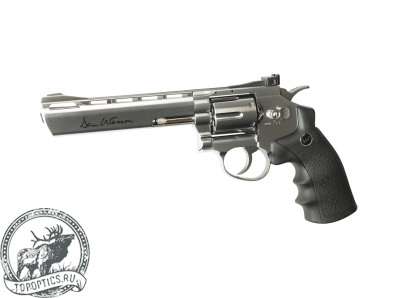 Револьвер пневматический Dan Wesson (6", никель, цельнометаллический) #16559
