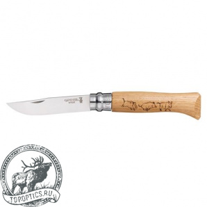 Нож Opinel Animalia n°8, нерж.сталь (кабан) #001624