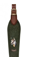 Оружейный ремень Riserva сукно аппликация серна зеленый #R4025