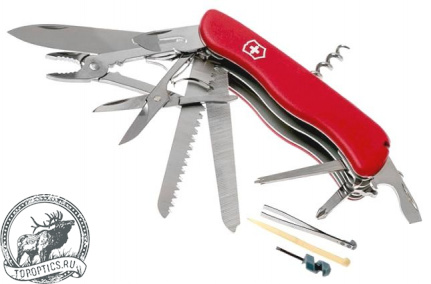 Нож Victorinox WorkChamp 111 мм (21 функция с фиксатором лезвия) красный #0.8564