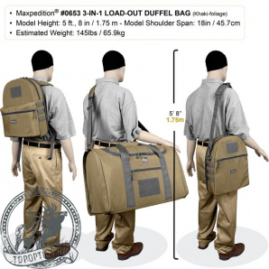 Сумка (черная) MAXPEDITION 3-in-1 Load-Out Duffel Bag #0653B