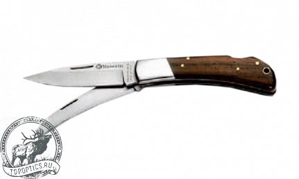 Нож Maserin (лезвие 75 мм нержавеющая сталь и скиннер, рукоять дерево кокоболо) #126/2LGS