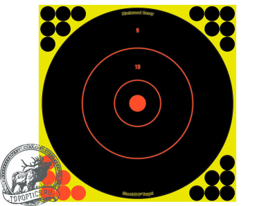 Мишень самоклеящаяся осыпающаяся Birchwood Shoot•N•C® Bull's-eye Target, Ø 12″, 50шт. #BC-34050