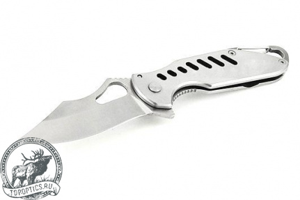 Нож Sanrenmu серии Outdoor, лезвие 64 мм, металлическая рукоять, карабин #733 (7033LUC-SA)