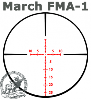Оптический прицел March 1-8x24 1-ая фокальная плоскость, с подсветкой