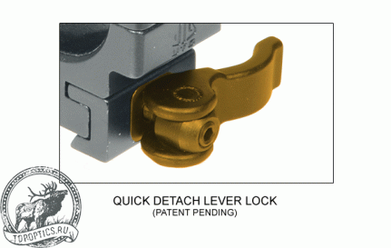 Кольца Leapers UTG быстросъемные 25,4 мм / призма 10-12 мм (высокие) с рычажным зажимом #RQ2D1204