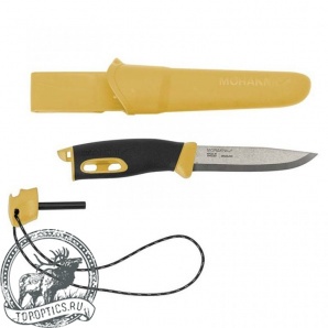 Нож Morakniv Companion Spark с огнивом желтый