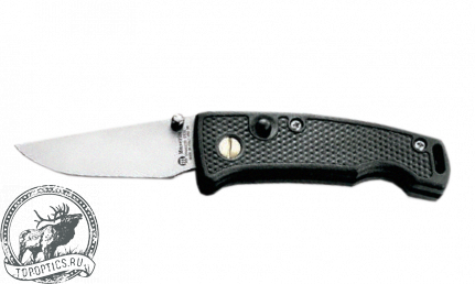 Нож Maserin (лезвие 75 мм, нержавеющая сталь, рукоять черная) #460