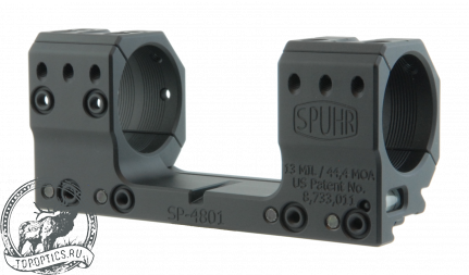 Тактический кронштейн SPUHR D34мм для установки на Picatinny H30мм наклон 13MIL/44.4MOA #SP-4801