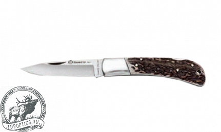Нож Maserin (лезвие 75 мм, нержавеющая сталь, рукоять олений рог) #126/1CV