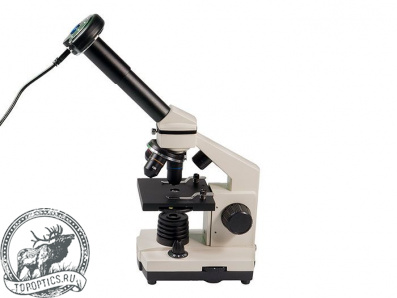 Микроскоп школьный Микромед Эврика 40х-1280х с видеоокуляром в кейсе #22670