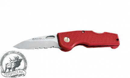 Нож Maserin (лезвие 70 мм, нержавеющая сталь, рукоять красная) #217/S