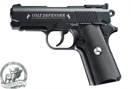 Пистолет пневматический Colt Defender (чёрный с пластиковыми насадками) #5.8310
