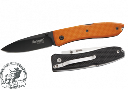 Нож LionSteel Big Opera G10 (лезвие 90 мм черное, рукоять G10 оранжевая) #8810 OR
