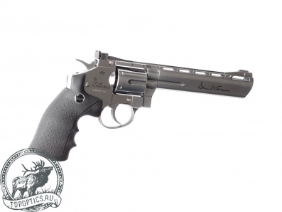 Револьвер пневматический Dan Wesson (6", никель, цельнометаллический) #16559