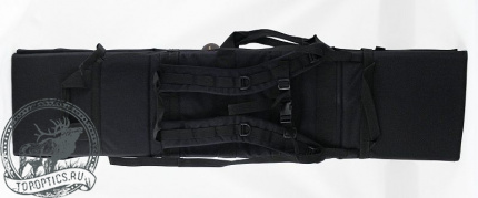 Чехол-мат VEKTOR снайперский черный из капрона с пенополиэтиленом и креплением оружия системой «молле» #А-10 ч