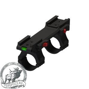 Быстросъёмный моноблочный кронштейн Aimpro на picatinny/weaver D34мм H36мм с уровнем, наклон 20 MOA