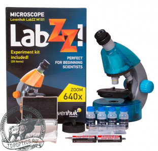 Микроскоп Levenhuk LabZZ M101 Azure\Лазурь #69301