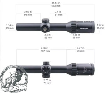Оптический прицел Vector Optics Continental Hunting 1-6x24 SFP (сетка G4) с подсветкой #SCOC-23