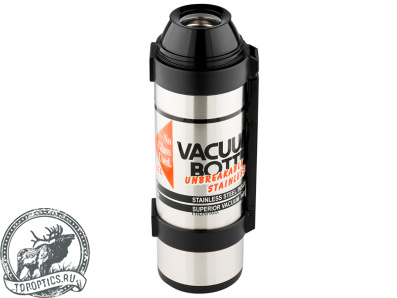 Термос для напитков THERMOS NCB-1800 Rocket Bottle 1.8L, стальной/чёрный #835681