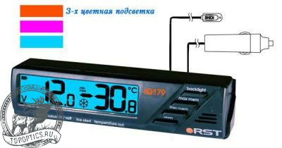Термометр автомобильный цифровой RST #02179