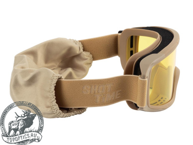 Маска стрелковая защитная ShotTime Puma (оправа хаки, линза жёлтая) #GST-037-KH-Y