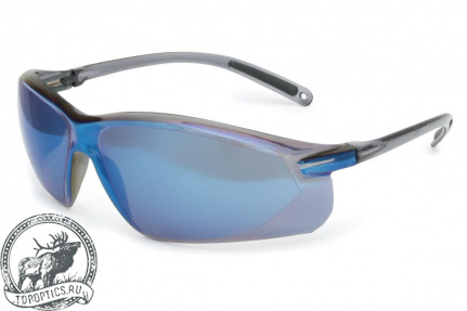 Открытые защитные очки HONEYWELL А700 сине-серебристые с покрытием от царапин и запотевания #1015440