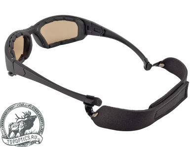 Очки стрелковые защитные ShotTime Panthera (чёрные,  комплект с 4 линзами) #GST-005-BLK-K
