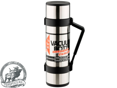 Термос для напитков THERMOS NCB-1200 Rocket Bottle 1.2L, стальной/чёрный #835667