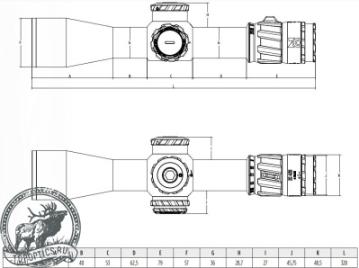Оптический рицел Zero Compromise ZC420 4-20×50 WR CCW Mil MPCT2