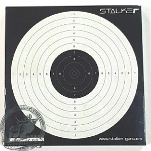 Мишень для пневматики логотип Stalker №17 170х170 мм #17-Stalker