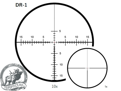Оптический прицел March-F 1-10x24 Shorty DR-1 FFP+SFP 30мм, с кронштейном #D10SV24FDIML_P DR-1