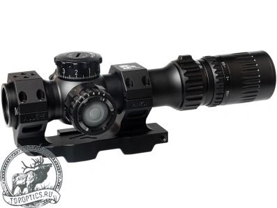 Прицел March-F 1-10x24 Shorty DR-TR1 FFP+SFP 30мм, с кронштейном #D10SV24FDIML_P DR-TR1