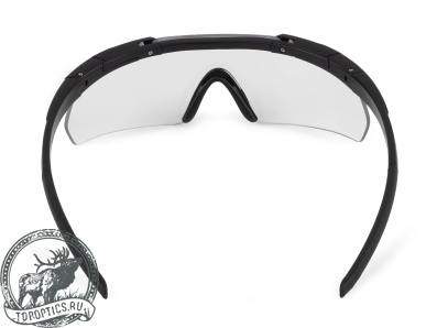 Очки стрелковые защитные ShotTime Caracal (чёрные, линза прозрачная) #GST-035-BLK-C