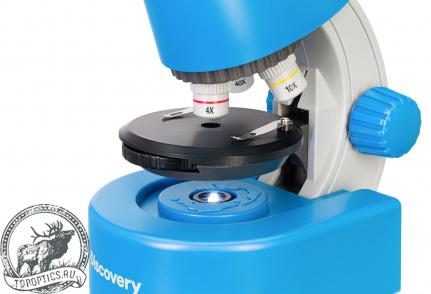 Микроскоп Discovery Micro Gravity синий с книгой