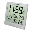Метеостанция (настенные часы) Bresser TemeoTrend JC LCD с радиоуправлением серебристая