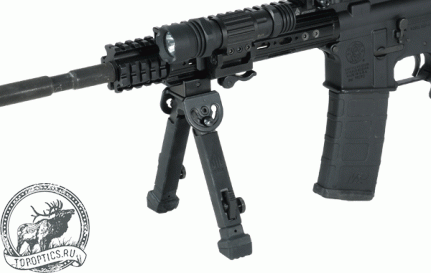 Сошки Leapers UTG для установки на оружие на антабку и Picatinny, регулируемые , высота 15 - 21,25 см #TL-BP20Q