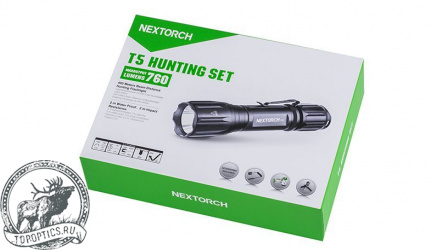 Комплект NexTorch T5 SET (фонарь T5 760лм, крепление RM85S, кнопка TS3-L, 2 батареи CR123A)