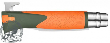 Нож Opinel серии Specialists EXPLORE №12 клинок 10см. свисток огниво стропорез оранж./серый #001974
