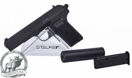 Пистолет пневматический Stalker SATTS Spring (аналог ТТ) + имитатор ПБС к.6мм #SA-33071TTS