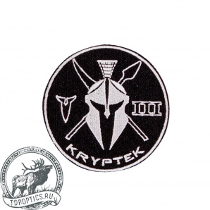Патч Kryptek Unit Black (серый логотип на фоне круга) #15UPBA