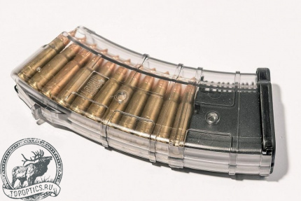 Магазин Pufgun на ВПО-136/АК/АКМ/Сайга (с суxарем) 7,62х39 на 20 патронов возможность укорочения #Mag SGA762 40-20/Tr