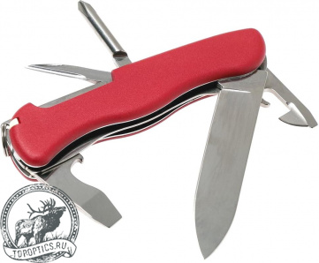 Нож Victorinox Adventurer 111 мм (11 функций с фиксатором лезвия) красный #0.8453