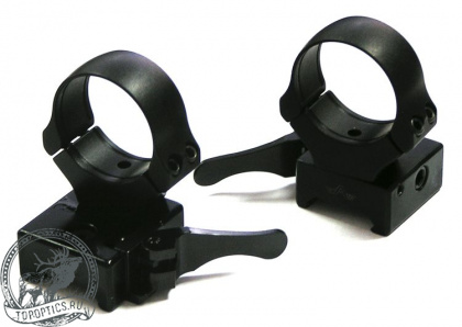 Быстросъемные раздельные кольца Apel на Weaver - 30 мм (высокие BH 20 мм) #365-85800
