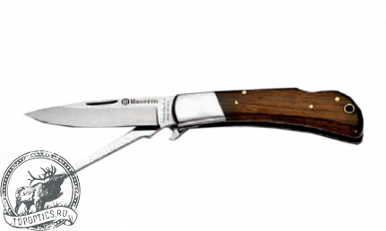 Нож Maserin (лезвие 75 мм, нержавеющая сталь и крюк, рукоять дерево кокоболо) #126/2LGST