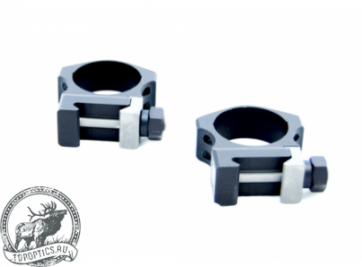 Небыстросъемные кольца Nightforce на 30мм Ultralite на 4 винта, высота 1.375" экстра высокие BH=20мм #А110