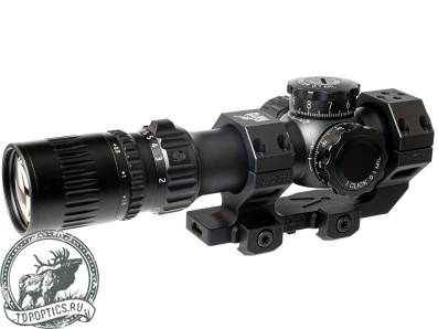 Оптический прицел March-F 1-10x24 Shorty DR-1 FFP+SFP 30мм, с кронштейном #D10SV24FDIML_P DR-1