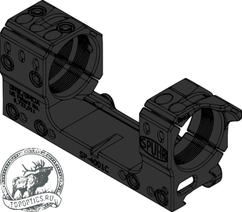 Кронштейн SPUHR Scope Mount 34мм Picatinny, H=13мм, 6 MIL/20.6 MOA PIC Gen3 #SP-4601C