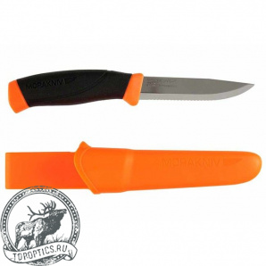 Нож Morakniv Companion SRT серейтор 2/3 сигнальный оранжевый